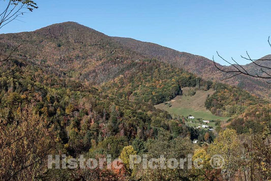 Photo- Autumn View from The Heights Above Maggie Valley in The Great Smoky Mountain Range of far-Western North Carolina 2 Fine Art Photo Reproduction