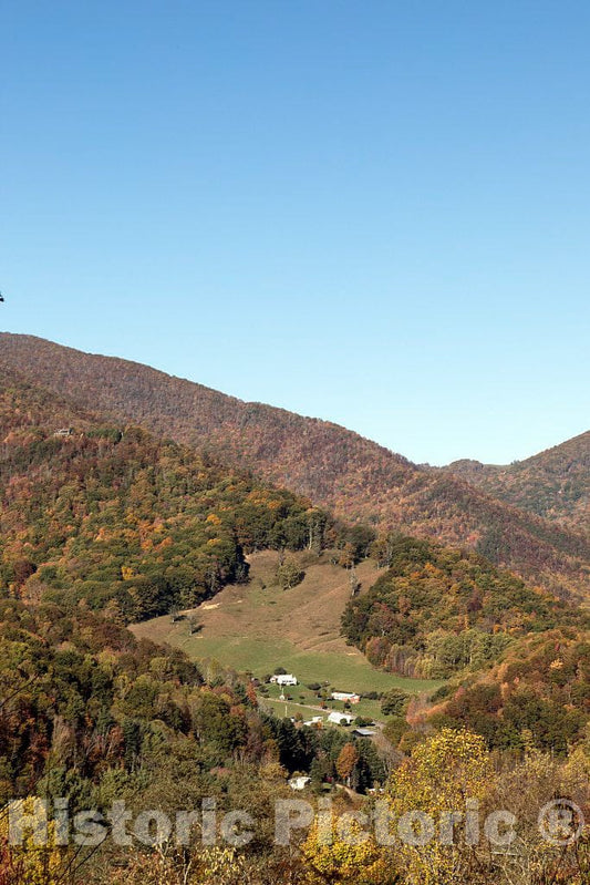 Photo- Autumn View from The Heights Above Maggie Valley in The Great Smoky Mountain Range of far-Western North Carolina 1 Fine Art Photo Reproduction