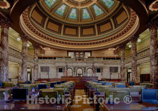 Photo - Senate Chamber of The Mississippi Capitol in Jackson- Fine Art Photo Reporduction