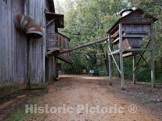Photo- View of The c. 1892 Bisland Cotton Gin (Whose Structure was Too Badly Damaged to Move here but Whose Equipment is Original and Authentic) 2 Fine Art Photo Reproduction