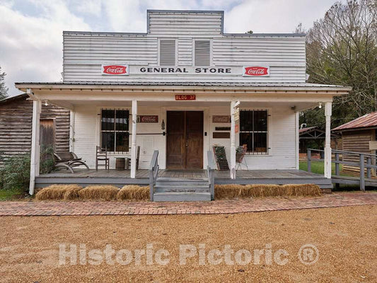 Photo - The General Store, a Replica of a 1920s General-Merchandise Country Store, at The Mississippi Agriculture and Forestry Museum- Fine Art Photo Reporduction