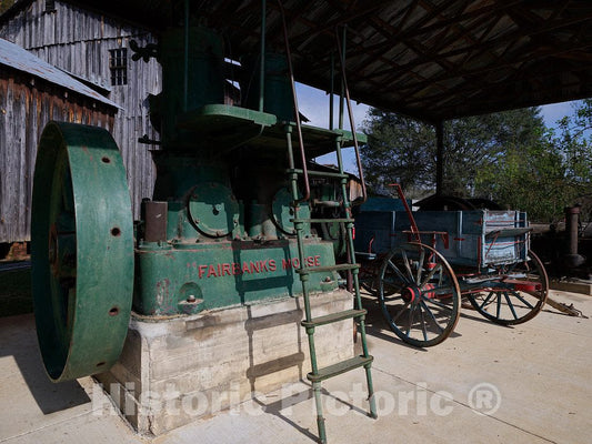Photo - A portion of the c. 1892 Bisland Cotton Gin (whose structure was too badly damaged to move here but whose equipment is original and authentic) - Fine Art Photo Reporduction