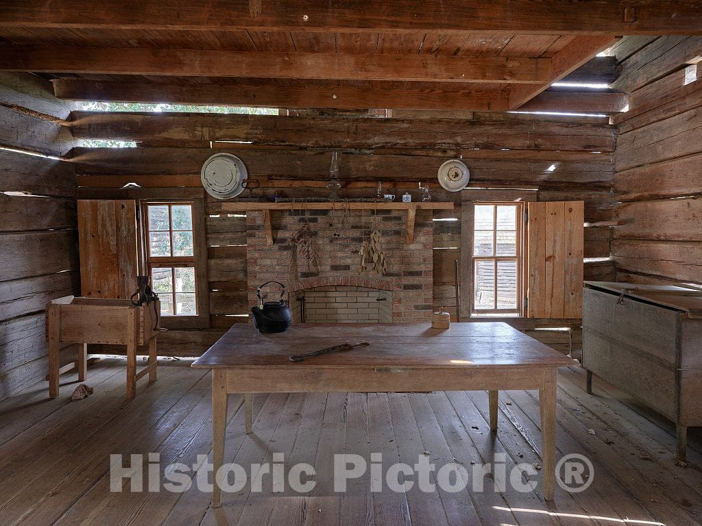Photo - Cabin Interior at The Mississippi Agriculture and Forestry Museum, Better Known Locally as Simply The Mississippi Ag Museum- Fine Art Photo Reporduction