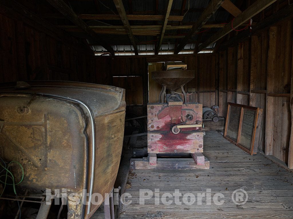 Photo- Machinery at the c. 1892 Bisland Cotton Gin (whose structure was too badly damaged to move here but whose equipment is original and authentic) 2 Fine Art Photo Reproduction