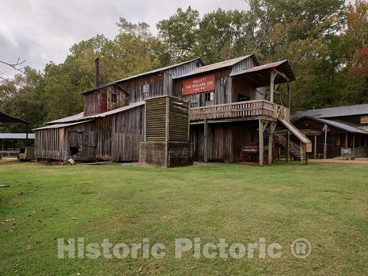Photo- View of the c. 1892 Bisland Cotton Gin (whose structure was too badly damaged to move here but whose equipment is original and authentic) 1 Fine Art Photo Reproduction