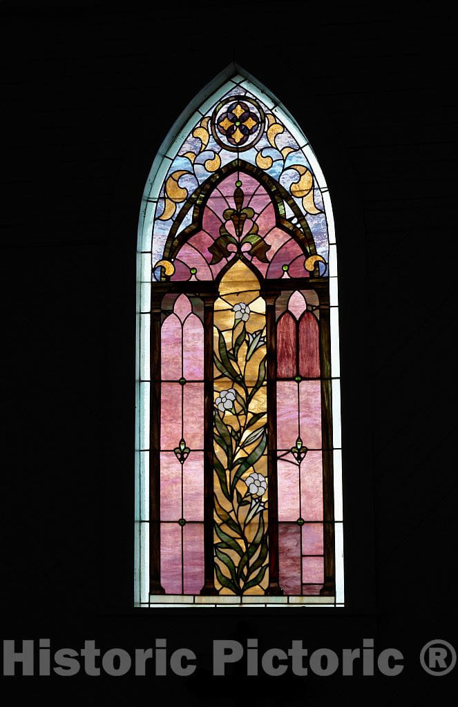 Photo- Stained-Glass Window at The Epiphany Episcopal Church at The Mississippi Agriculture and Forestry Museum, Better Known Locally as Simply The Mississippi Ag Museum
