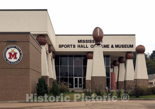 Photo - Various-Shaped Balls Used in Different Sports are Incorporated into The Architecture of The Mississippi Sports Hall of Fame & Museum Building in Jackson