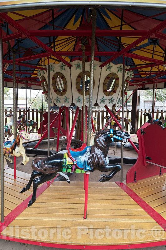 Photo- A Classic Carousel at The Mississippi Agriculture and Forestry Museum, Better Known Locally as Simply The Mississippi Ag Museum 2 Fine Art Photo Reproduction