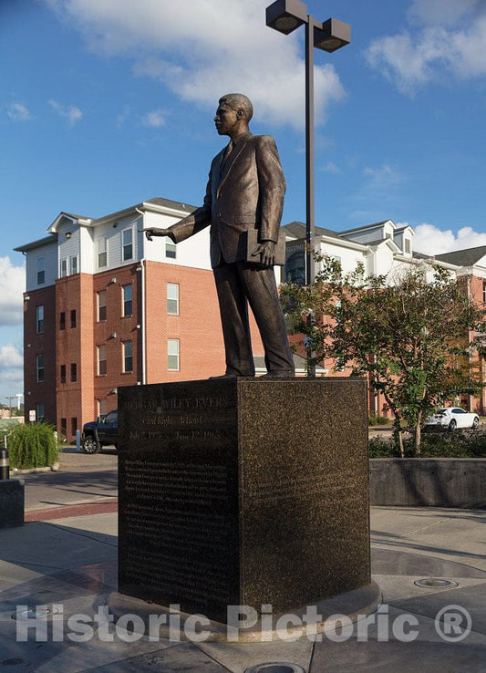 Photo - Statue of Civil-Rights Leader Medgar Evers on The Campus of Alcorn State University, a Historically Black University in Lorman- Fine Art Photo Reporduction