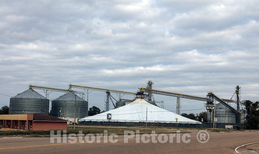 Photo - Sizable Feed Mill Complex in Belzoni, Mississippi- Fine Art Photo Reporduction
