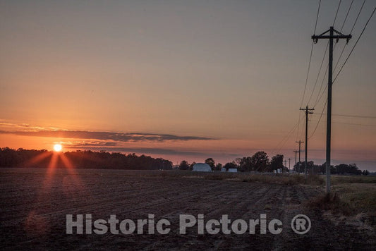 Photo - Rural Sunset Near Greenville, Mississippi- Fine Art Photo Reporduction