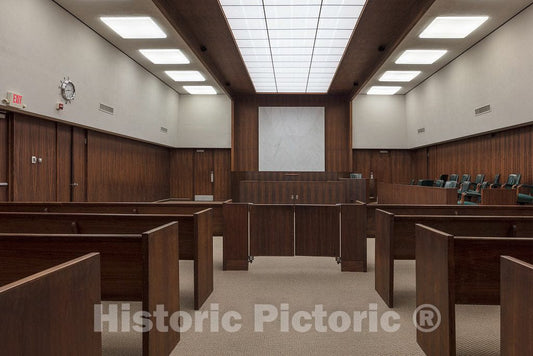Photo- Courtroom. George Howard Jr. Federal Building and U.S. Courthouse, Pine Bluff, Arkansas 1 Fine Art Photo Reproduction