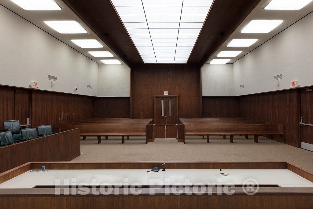 Photo- Courtroom. George Howard Jr. Federal Building and U.S. Courthouse, Pine Bluff, Arkansas 2 Fine Art Photo Reproduction