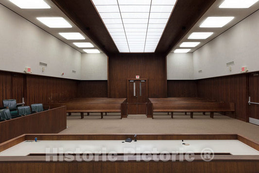 Photo- Courtroom. George Howard Jr. Federal Building and U.S. Courthouse, Pine Bluff, Arkansas 2 Fine Art Photo Reproduction