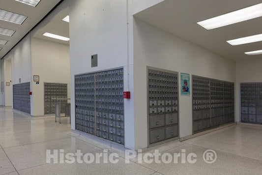Photo - Mail Boxes in Post Office. George Howard Jr. Federal Building and U.S. Courthouse, Pine Bluff, Arkansas- Fine Art Photo Reporduction
