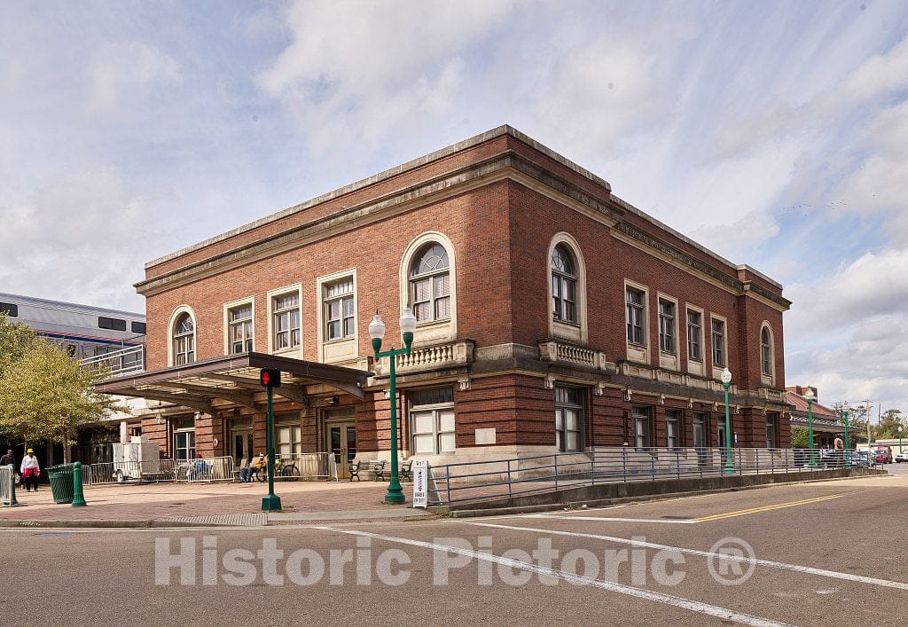 Photo - Union Station, often called locally by its original name of"Union Depot," in Jackson, the capital city of Mississippi- Fine Art Photo Reporduction