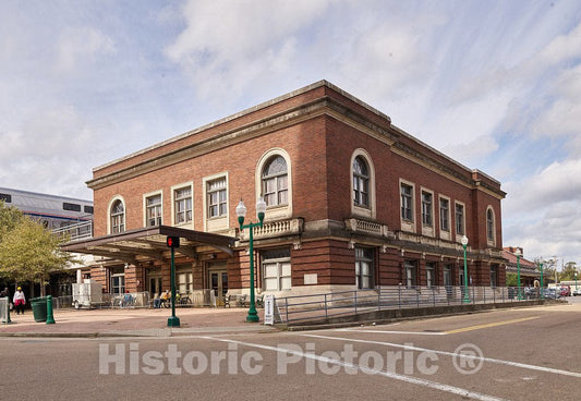 Photo - Union Station, often called locally by its original name of"Union Depot," in Jackson, the capital city of Mississippi- Fine Art Photo Reporduction