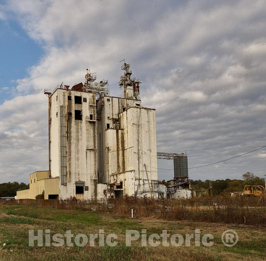 Photo - Huge Feed Mill Complex in Belzoni, Mississippi- Fine Art Photo Reporduction