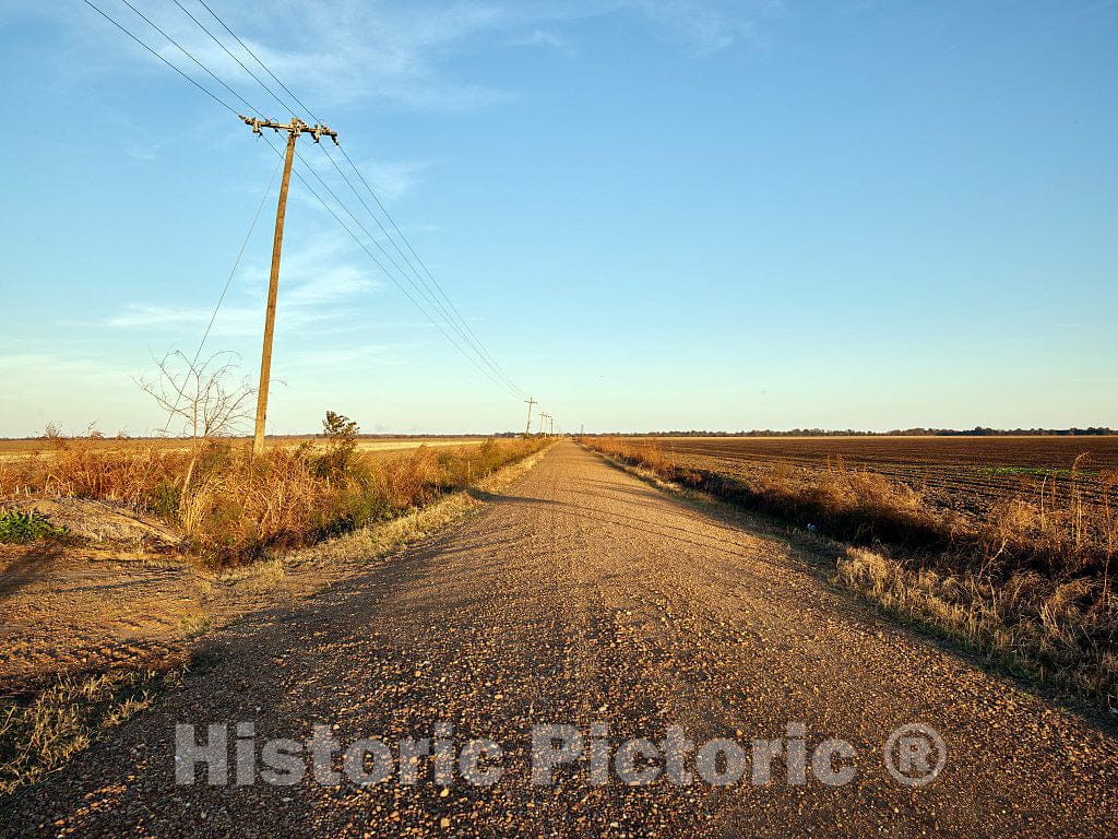 Photo - Empty Dirt Road Near Tutweiler, Mississippi- Fine Art Photo Reporduction
