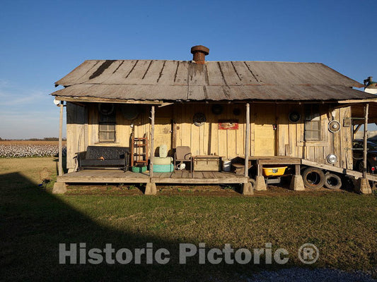 Photo- Converted Cabin on The Hopson Plantation site on The outskirts of Clarksdale, in Mississippi's Delta Region 1 Fine Art Photo Reproduction
