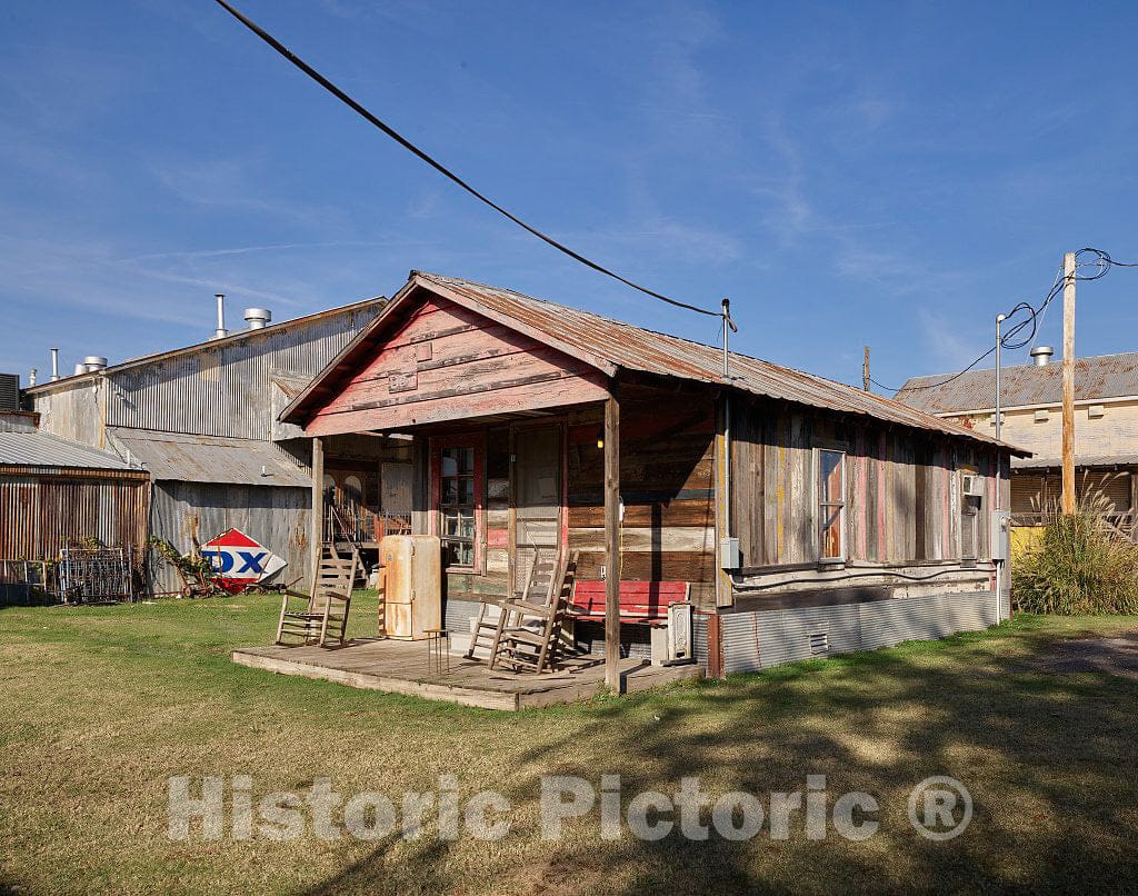 Photo- Converted Cabin on The Hopson Plantation site on The outskirts of Clarksdale, in Mississippi's Delta Region 4 Fine Art Photo Reproduction