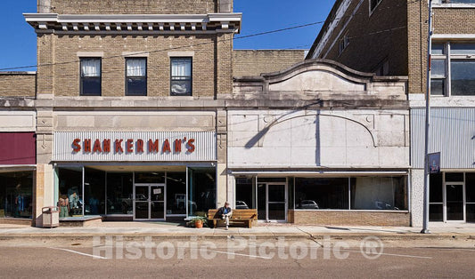 Photo - Shankerman's Men's Wear Store, in Business in Downtown Clarksdale, Mississippi, Since 1919- Fine Art Photo Reporduction