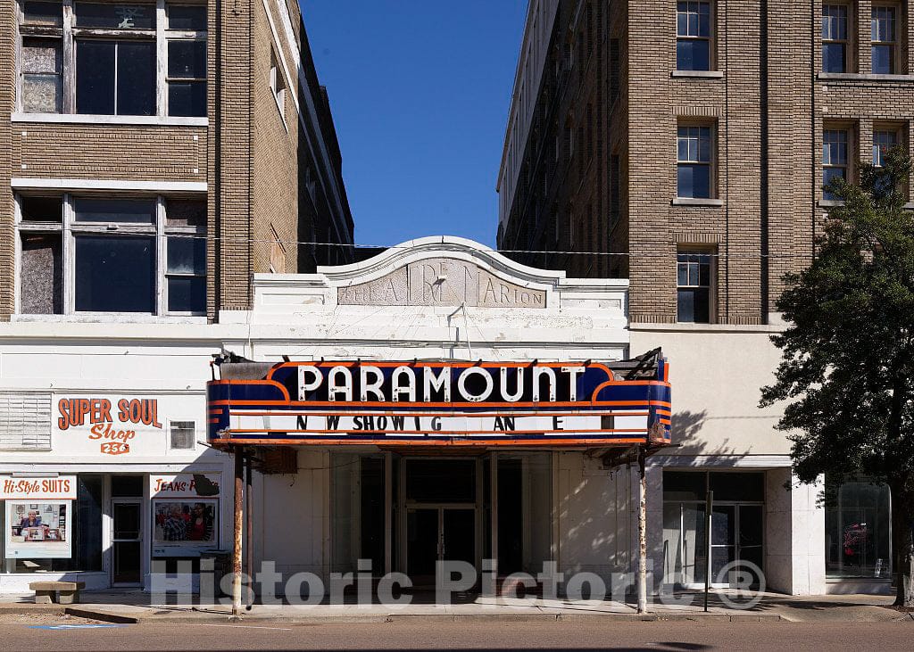 Photo - The Old The Marion Theatre Opened in 1918 in Clarksdale- Fine Art Photo Reporduction