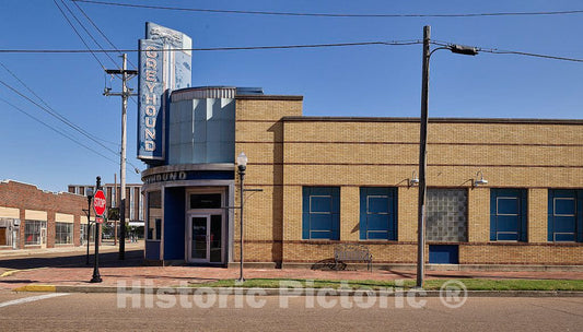 Photo - The Art Moderne-Style Greyhound Bus Terminal in Clarksdale, Mississippi, Dates to The Late 1930s- Fine Art Photo Reporduction