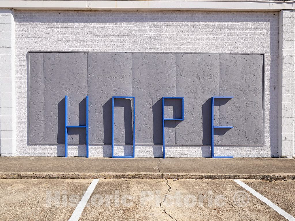 Photo - A Can't-Miss, Optimistic Message on The Wall of The New Beginning Ministry, a storefront Church in Clarksdale, Mississippi- Fine Art Photo Reporduction