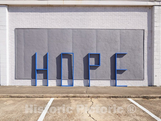 Photo - A Can't-Miss, Optimistic Message on The Wall of The New Beginning Ministry, a storefront Church in Clarksdale, Mississippi- Fine Art Photo Reporduction