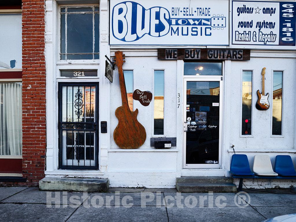 Photo - The Blues Music Store in Clarksdale, a Vibrant Town in The Midst of The State of Mississippi's Delta Region- Fine Art Photo Reporduction