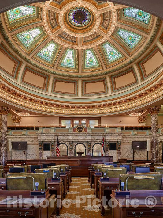 Photo - The Senate Chamber at The Mississippi State Capitol in Jackson- Fine Art Photo Reporduction