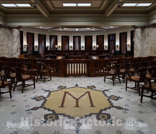 Photo - Old Supreme Courtroom at The Mississippi State Capitol in Jackson- Fine Art Photo Reporduction