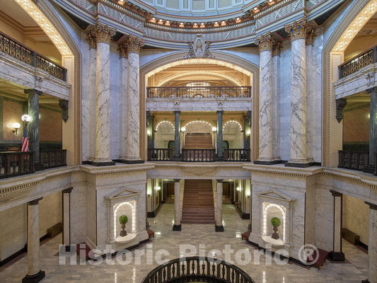 Photo - View of The rotunda, Showing The Second Through Fourth Levels, at The Mississippi State Capitol in Jackson- Fine Art Photo Reporduction