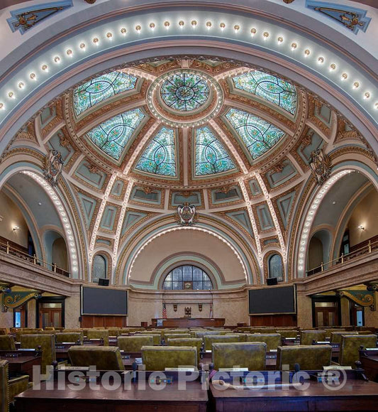 Photo - The Mississippi House of Representatives Chamber in the State Capitol in Jackson- Fine Art Photo Reporduction