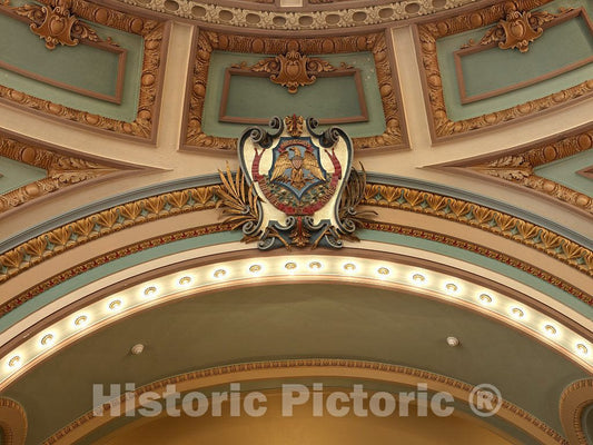 Photo - The Mississippi Coat of Arms, one on Opposing Sides of The House of Representatives Chamber in State Capitol in Jackson- Fine Art Photo Reporduction