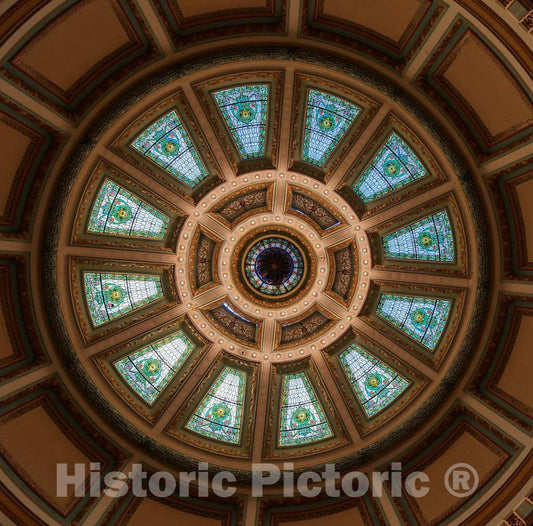 Photo - Dome Above The Senate Chamber of The Mississippi State Capitol in Jackson- Fine Art Photo Reporduction