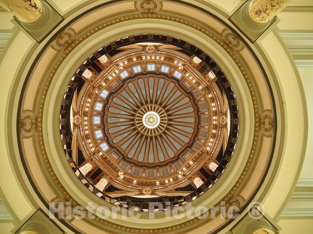 Photo - The Mississippi State Capitol's Central Dome (as viewed from The First Floor Below) in Jackson- Fine Art Photo Reporduction