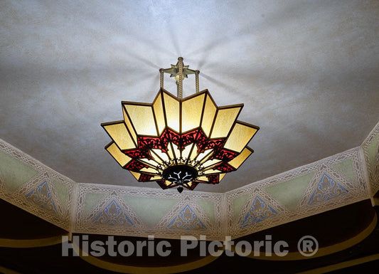 Photo - Ceiling lamp at the historic Fox Theatre in downtown Atlanta, Georgia- Fine Art Photo Reporduction