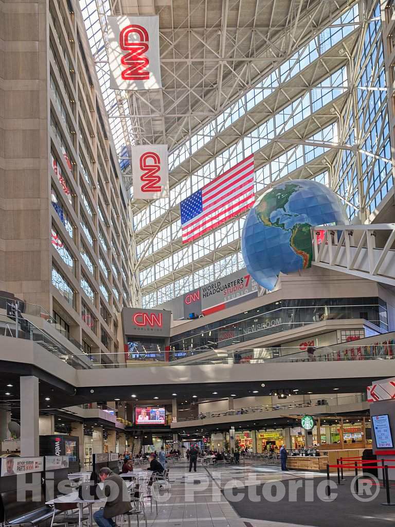 Photo- Lobby Area of CNN Center (The Initials are Short for Cable News Network) World Headquarters Building in Atlanta, Georgia 1 Fine Art Photo Reproduction