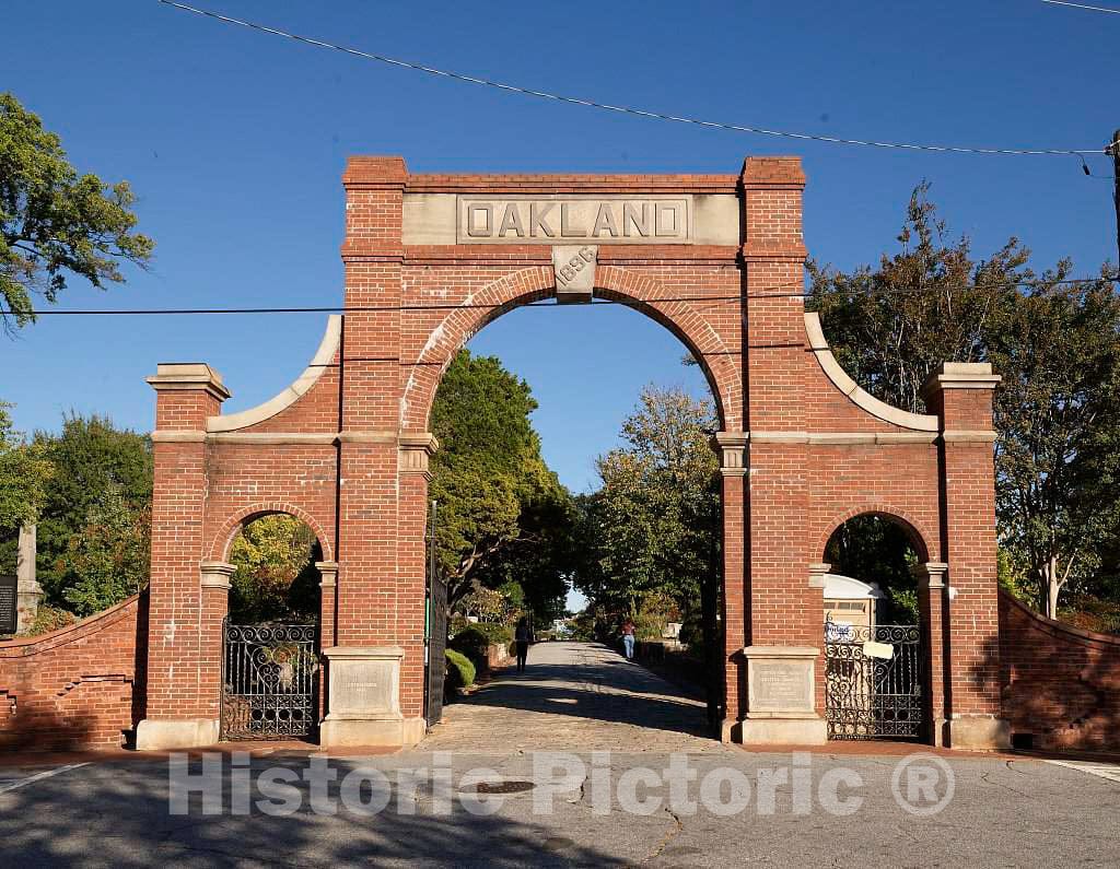 Photo - Gateway to The Oakland Cemetery in Atlanta, Georgia, Once The Principal Burial Ground for Atlanta Residents, Travelers, and paupers- Fine Art Photo Reporduction