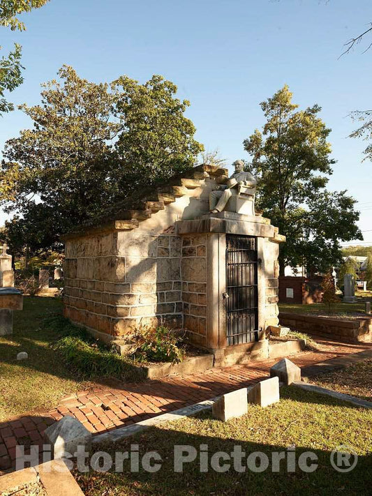 Photo - Mausoleum at The Oakland Cemetery in Atlanta, Georgia, Once The Principal Burial Ground for Atlanta Residents, Travelers, and paupers- Fine Art Photo Reporduction