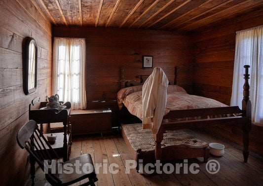 Photo- Cabin Interior at Bennett Place, Also Known as Bennett Farm, a North Carolina Historic Site in Durham County 6 Fine Art Photo Reproduction