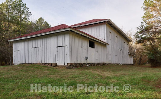 Photo - The Great Barn, a Huge Mule barn Completed in 1860 at Historic Stagville, a North Carolina Historic site on The outskirts of Durham- Fine Art Photo Reporduction