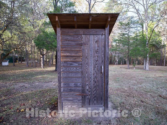 Photo- Outdoor Privy, or Outhouse, at Historic Stagville, a North Carolina Historic site on The outskirts of Durham 2 Fine Art Photo Reproduction
