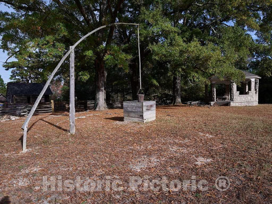 Photo - Well at Bennett Place, also known as Bennett Farm, a North Carolina Historic Site in Durham County- Fine Art Photo Reporduction