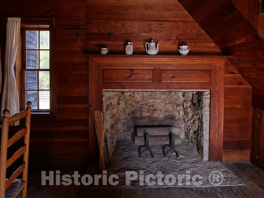 Photo- Cabin Interior at Bennett Place, Also Known as Bennett Farm, a North Carolina Historic Site in Durham County 1 Fine Art Photo Reproduction