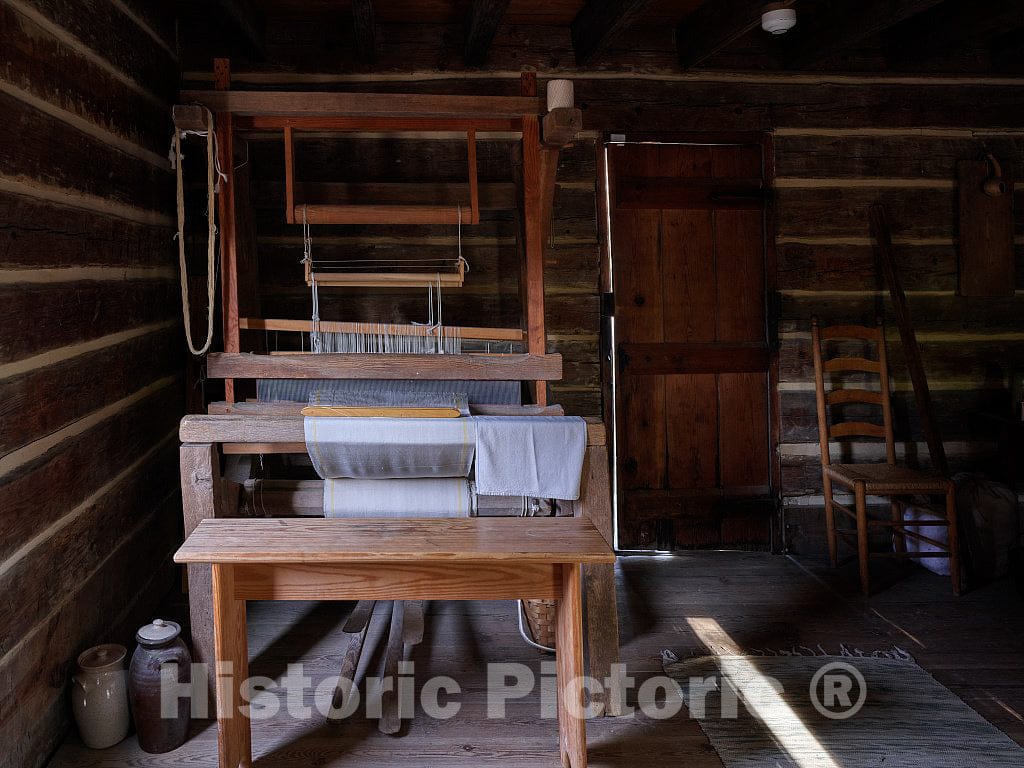 Photo- Cabin Interior at Bennett Place, Also Known as Bennett Farm, a North Carolina Historic Site in Durham County 4 Fine Art Photo Reproduction