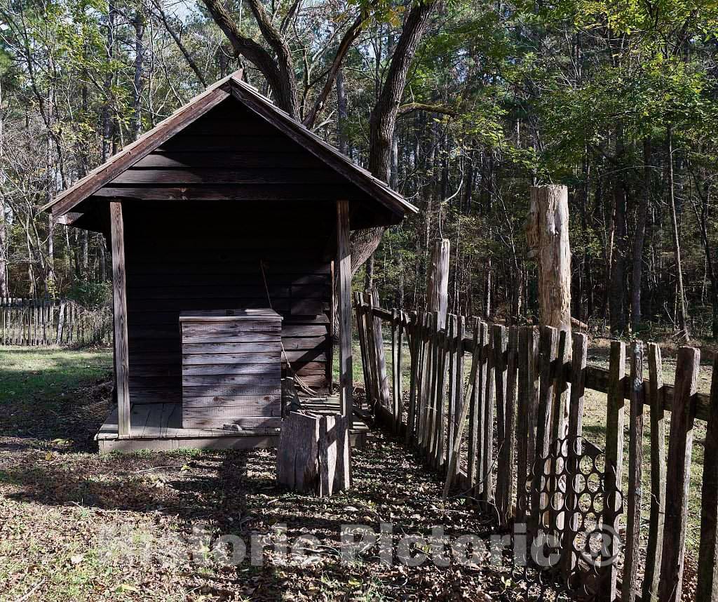 Photo - Structure and Crude Fence at The Duke Homestead State Historic Site on The outskirts of Durham, North Carolina- Fine Art Photo Reporduction
