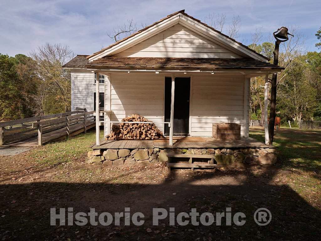 Photo - Cabin at The Duke Homestead State Historic Site on The outskirts of Durham, North Carolina- Fine Art Photo Reporduction